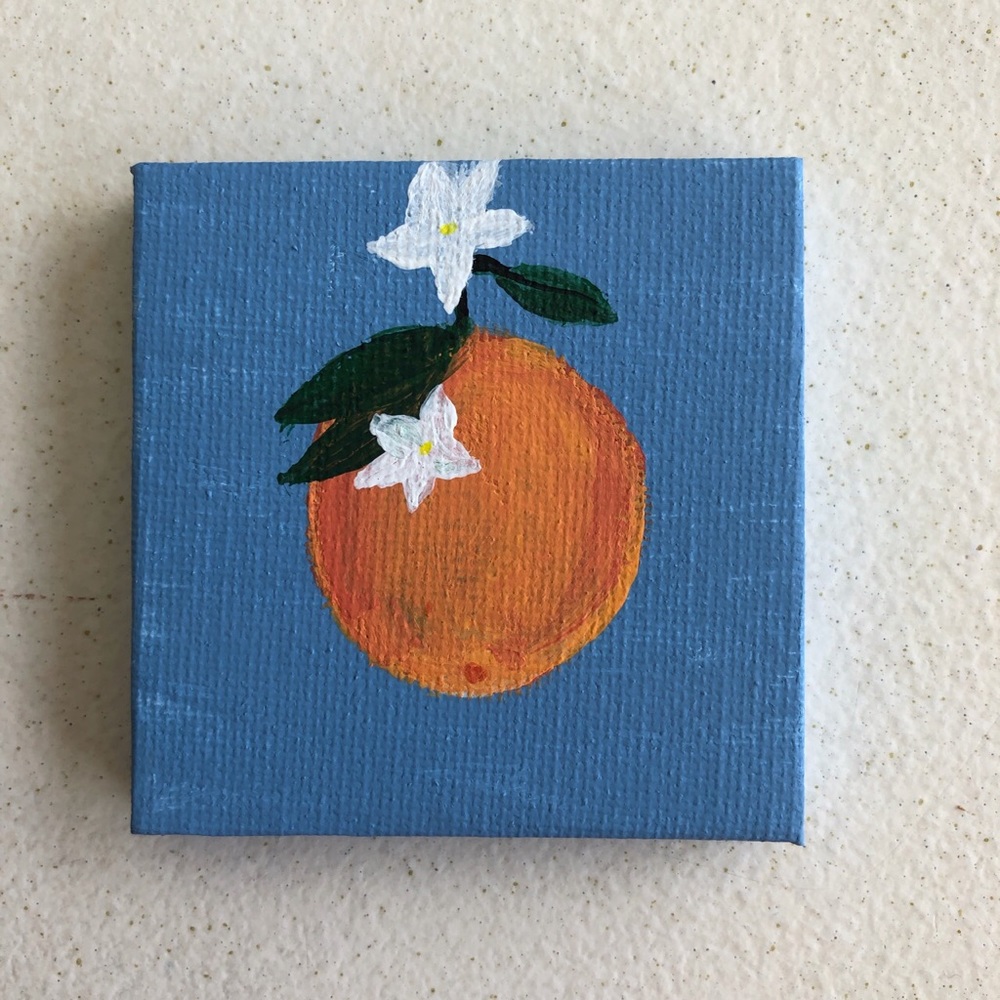 MINI ORANGE BLOSSOM PAINTING